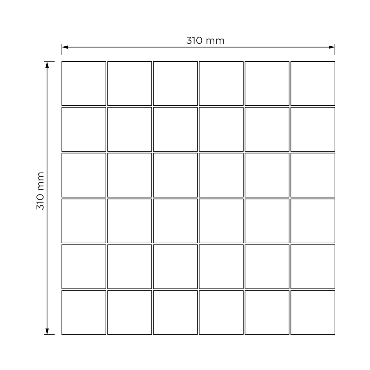Cybeletile CTM 03 Technical Series Mosaic Wall Tile 310x310 mm