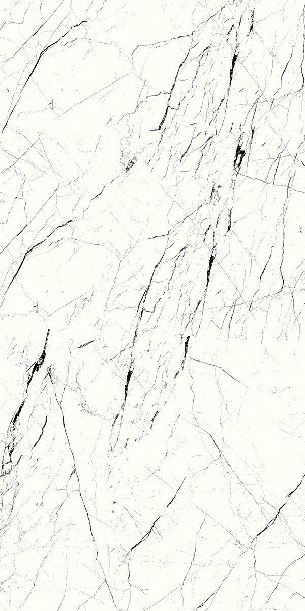 Cerâmica de Porcelanato Polido Retificado com Efeito de Mármore Pietra White 60x120 cm - 3