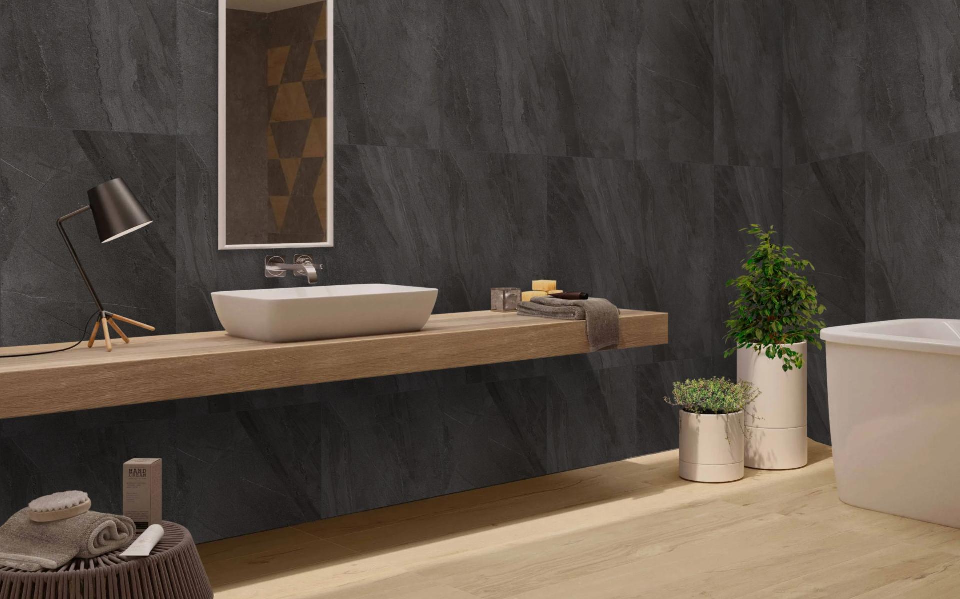 Larix Grey Concrete Series 60x120 Rektifiyeli Mat Porselen Seramik (5mm Slim)