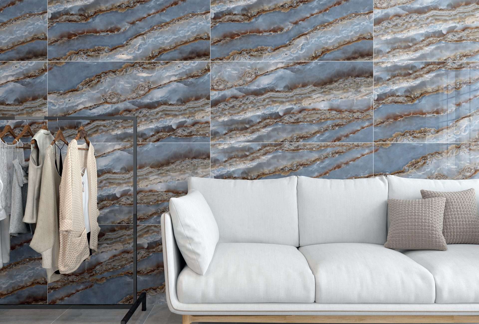 Onyx Blue 60x120 Rectified Full Lappato Porcelain Ceramic