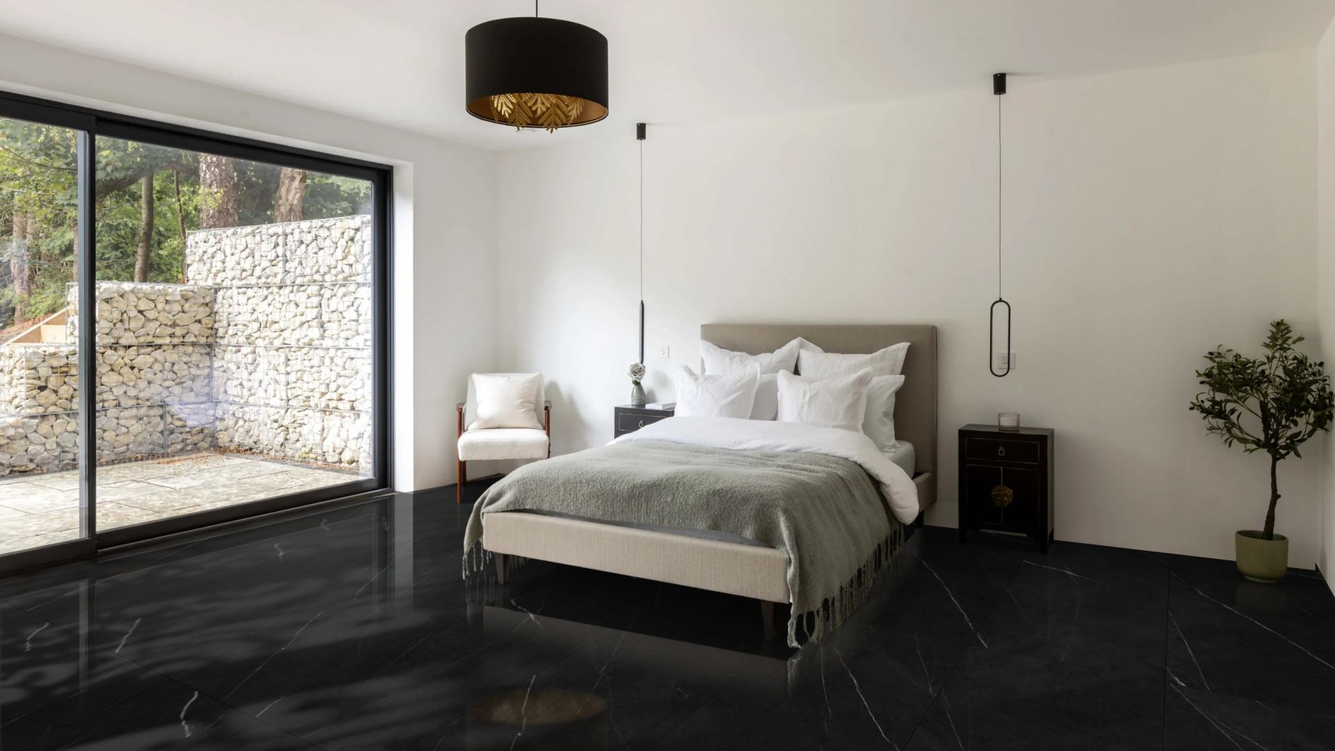 Керамогранит Pietra Path Black 60x120 ректифицированный, полуполированный (Full Lappato)