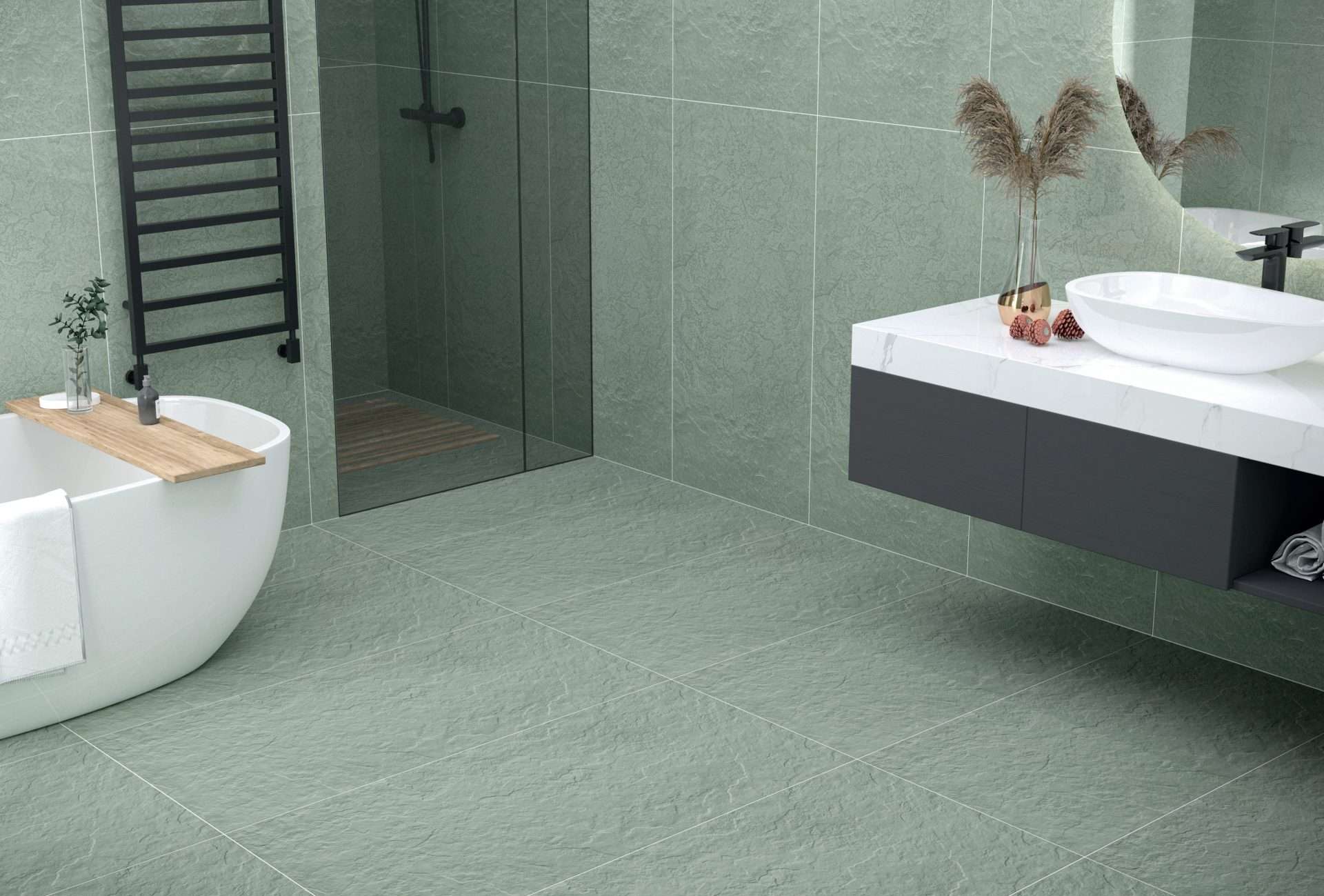 Керамогранит Slate Verde 60x120 ректифицированный, полуполированный (Full Lappato)