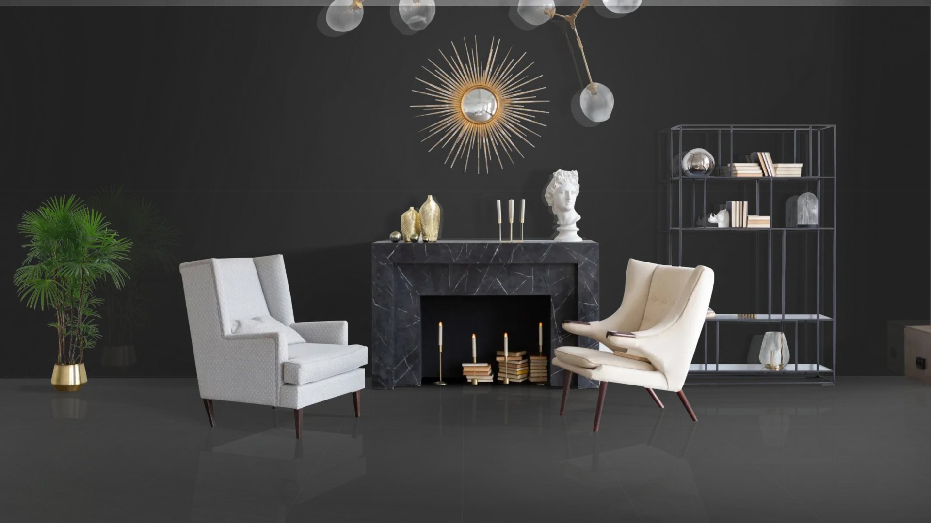 Piastrella in gres porcellanato rettificato Super Black 60x60 cm
