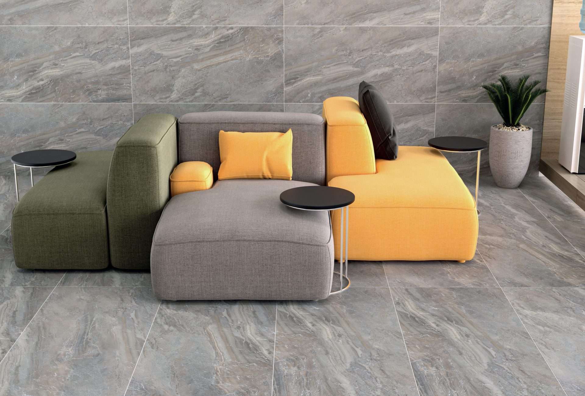 Керамогранит Thunder Grey Marble Series 600x1200 мм с эффектом Sugar Effect