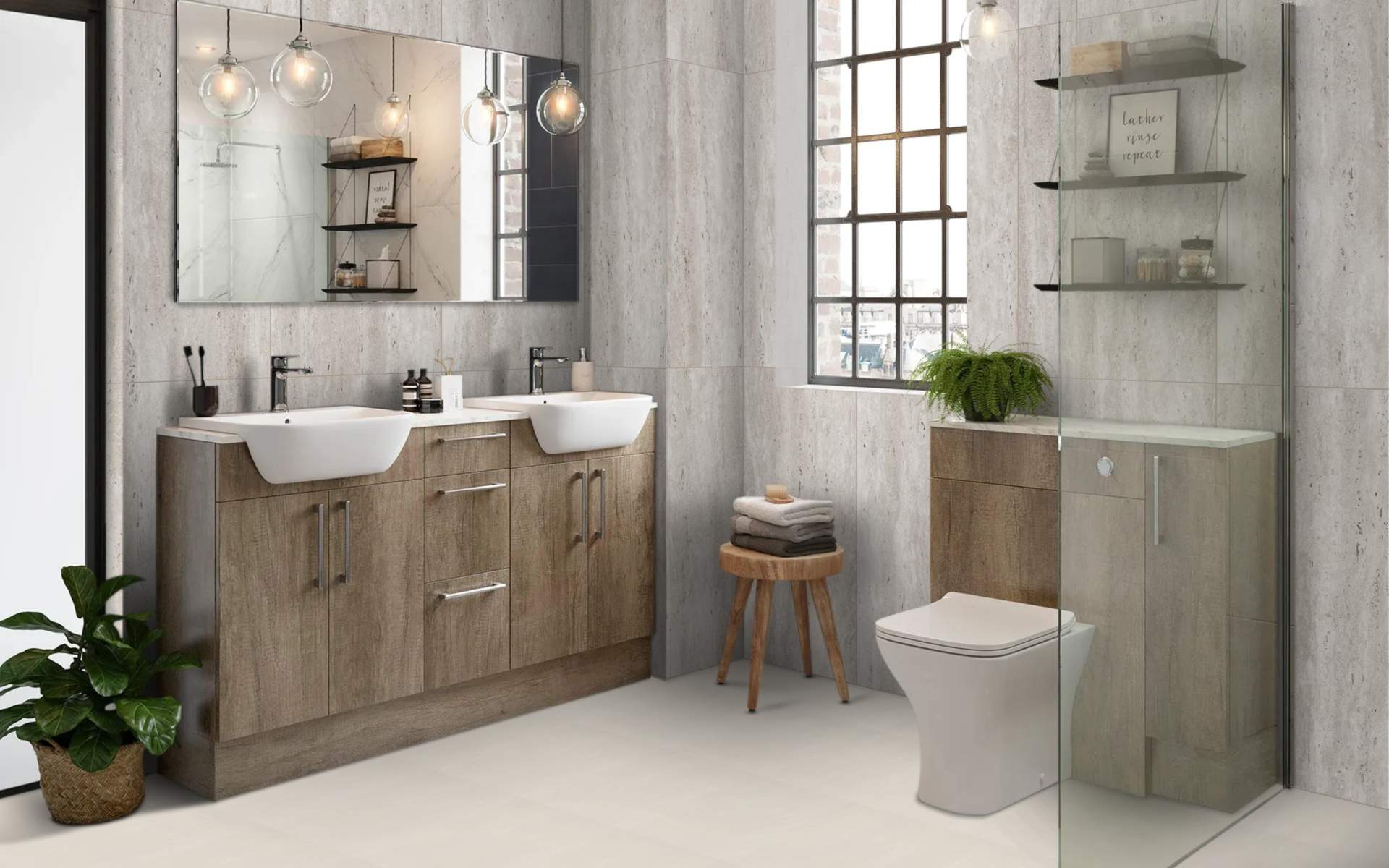 Travertino Silver 60x120 cm 5mm Fosco Retificado Porcelanato com Aspecto de Travertino