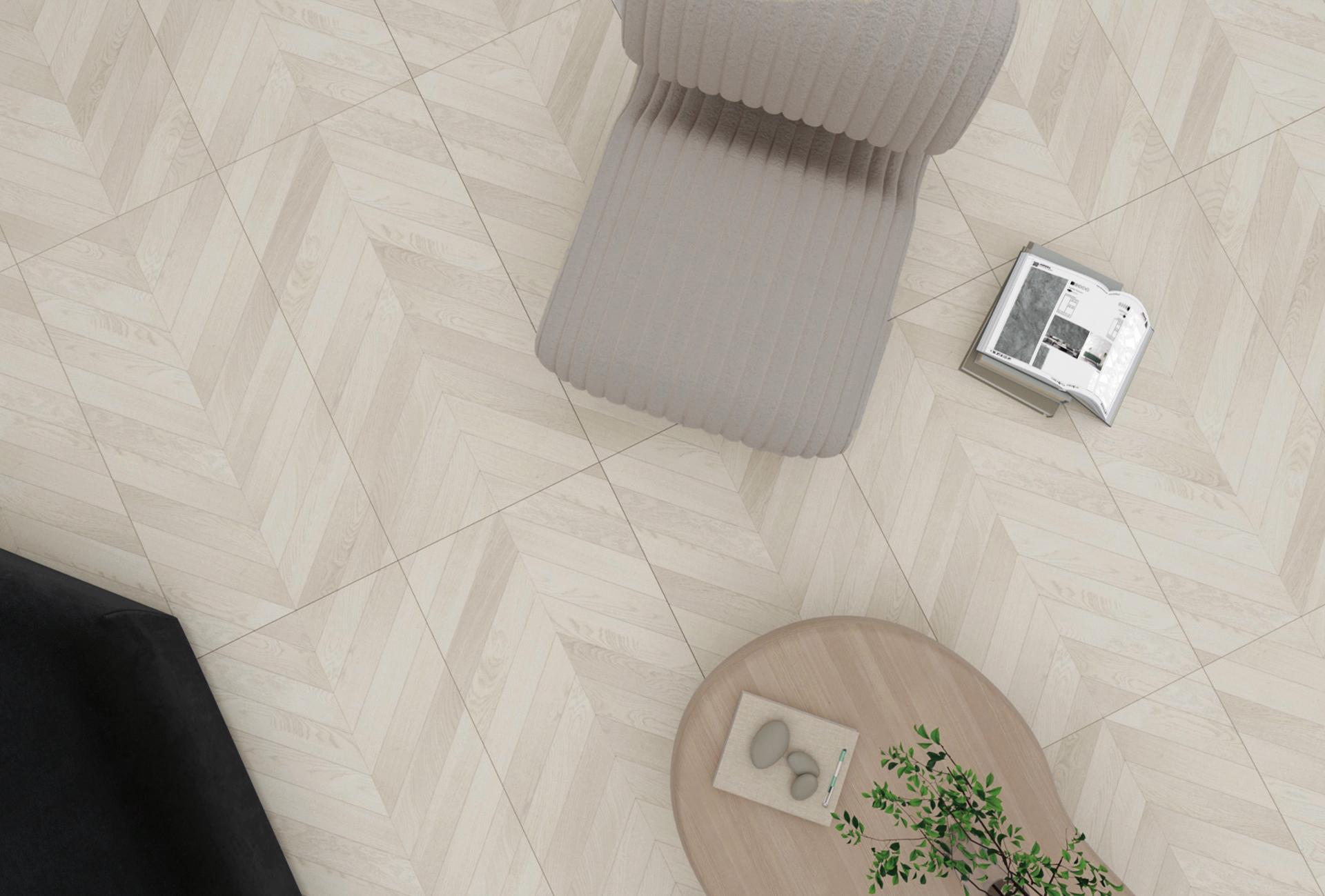 Woodline Pearl 60x120 cm Matte Wood-Look Porcelain Ceramic