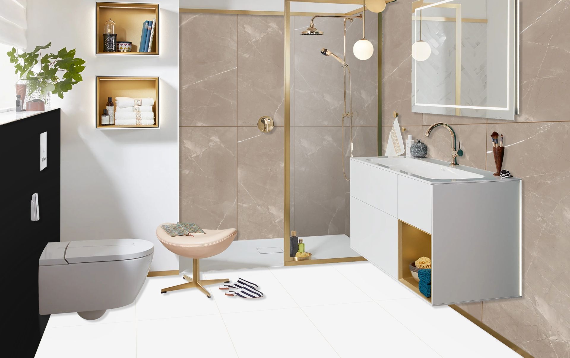 Armani Castal Taupe 60x120 Full Lappato Rektifiyeli Mermer Görünümlü Porselen Karo