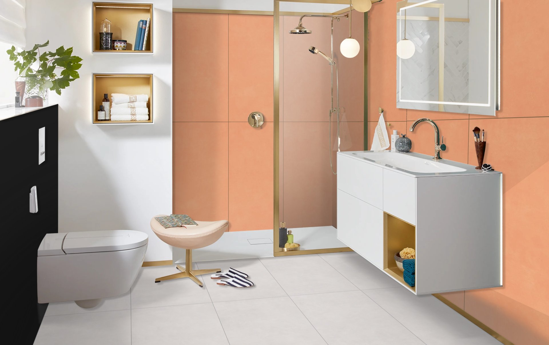 Azulejo de Cerâmica Laranja Classy Tangerine 60x120 Mate Retificado