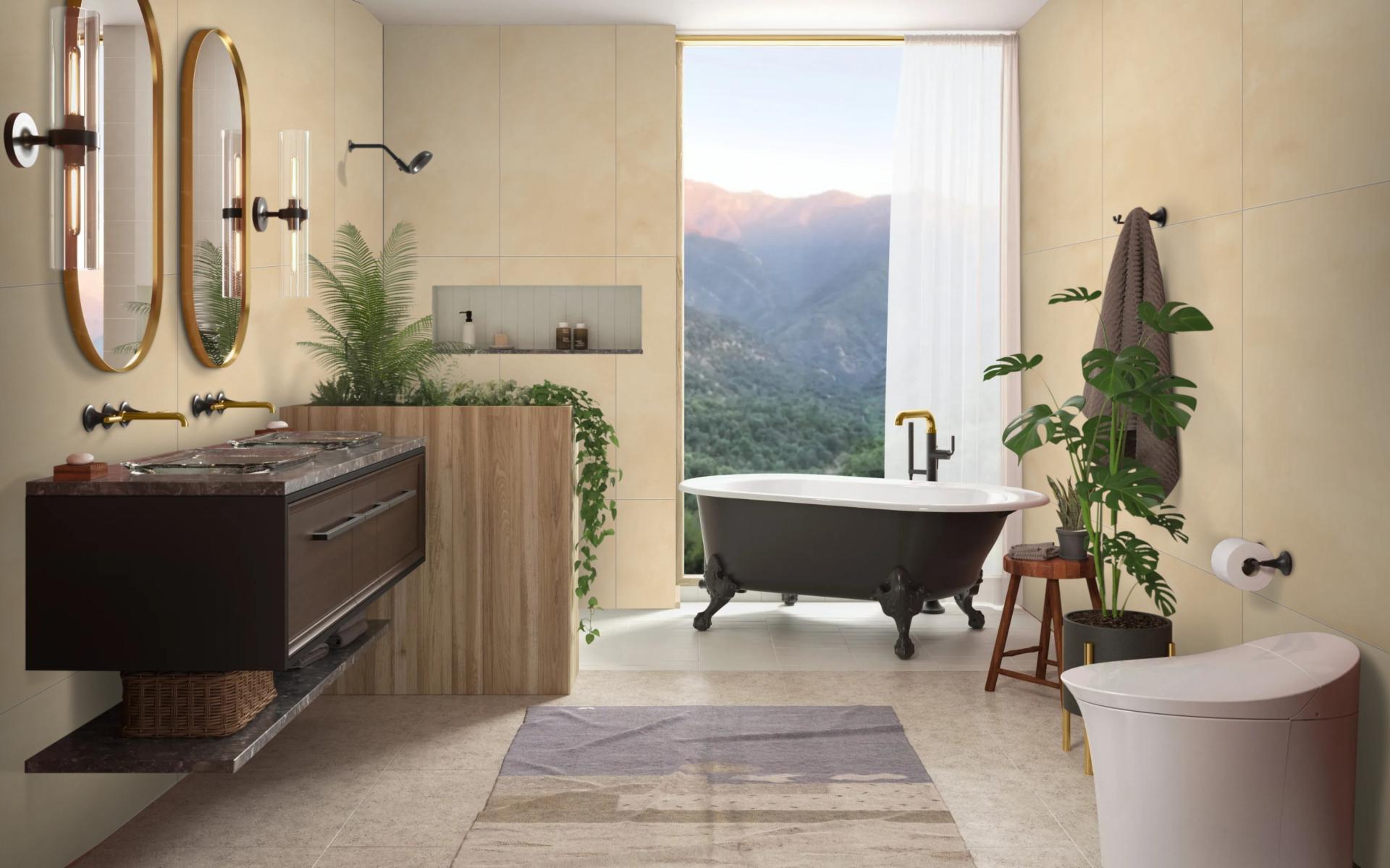 Piastrella in gres porcellanato rettificato Concrete Series Cloudy Ivory 60x120 cm opaca 5 mm