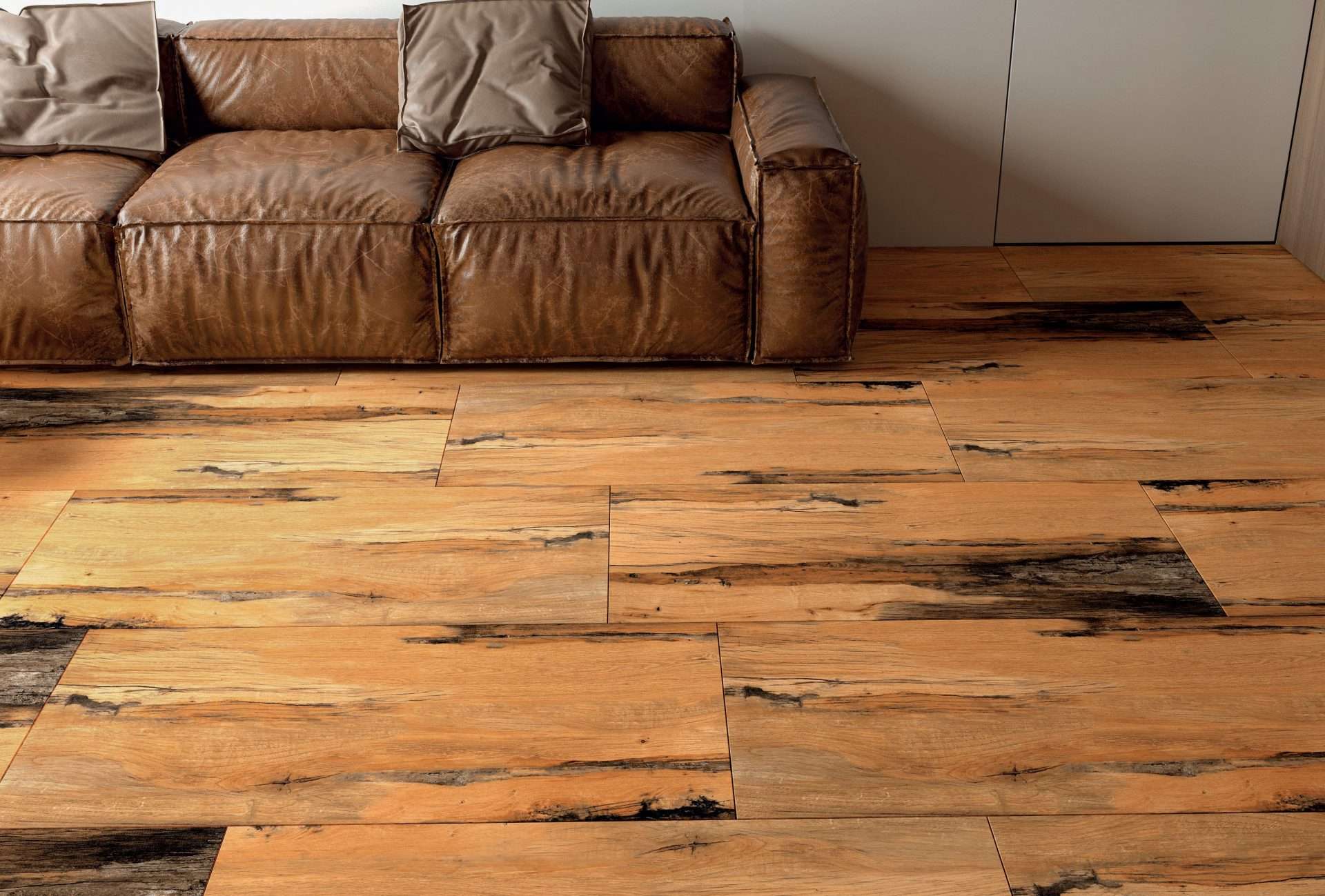 Dark Wood Natural Serie 60x120 rektifiziertes Feinsteinzeug in Holzoptik