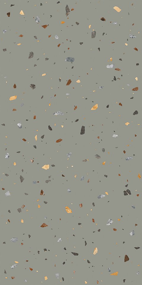 Verde Terrazzo Gri Endüstriyel Porselen Seramik 60x120