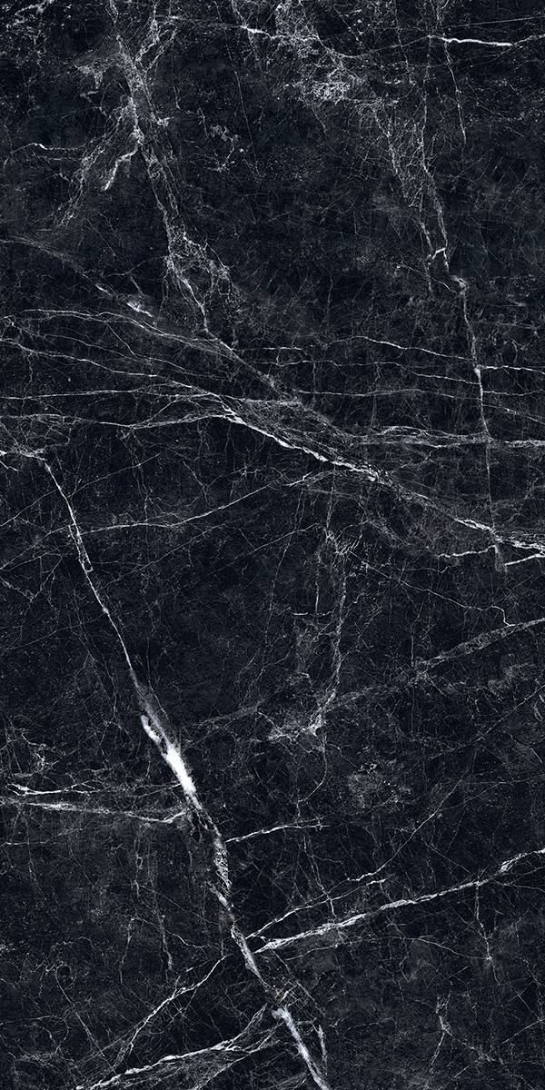 Cerámica de porcelanato Adria Black 60x120 cm con aspecto de mármol y acabado Full Lappato - 4