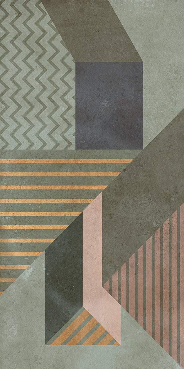 Azulejo de porcelana rectificado mate Canvas Fern Decor 60x120 - 3