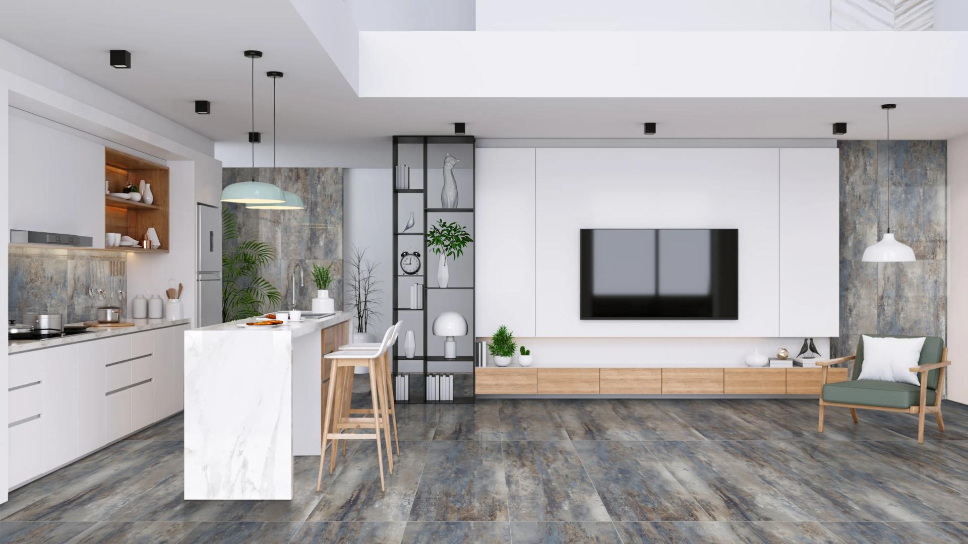 Serie Muddy Blue Marble 60x120 cm Ceramica in gres porcellanato rettificato