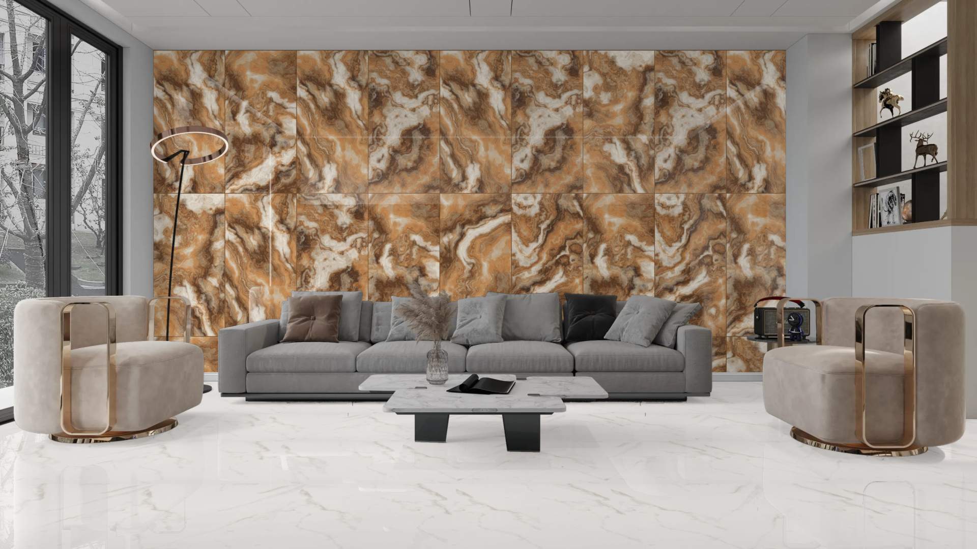 Persian Honey 60x120 Full Lappato Rektifiyeli Porselen Karo