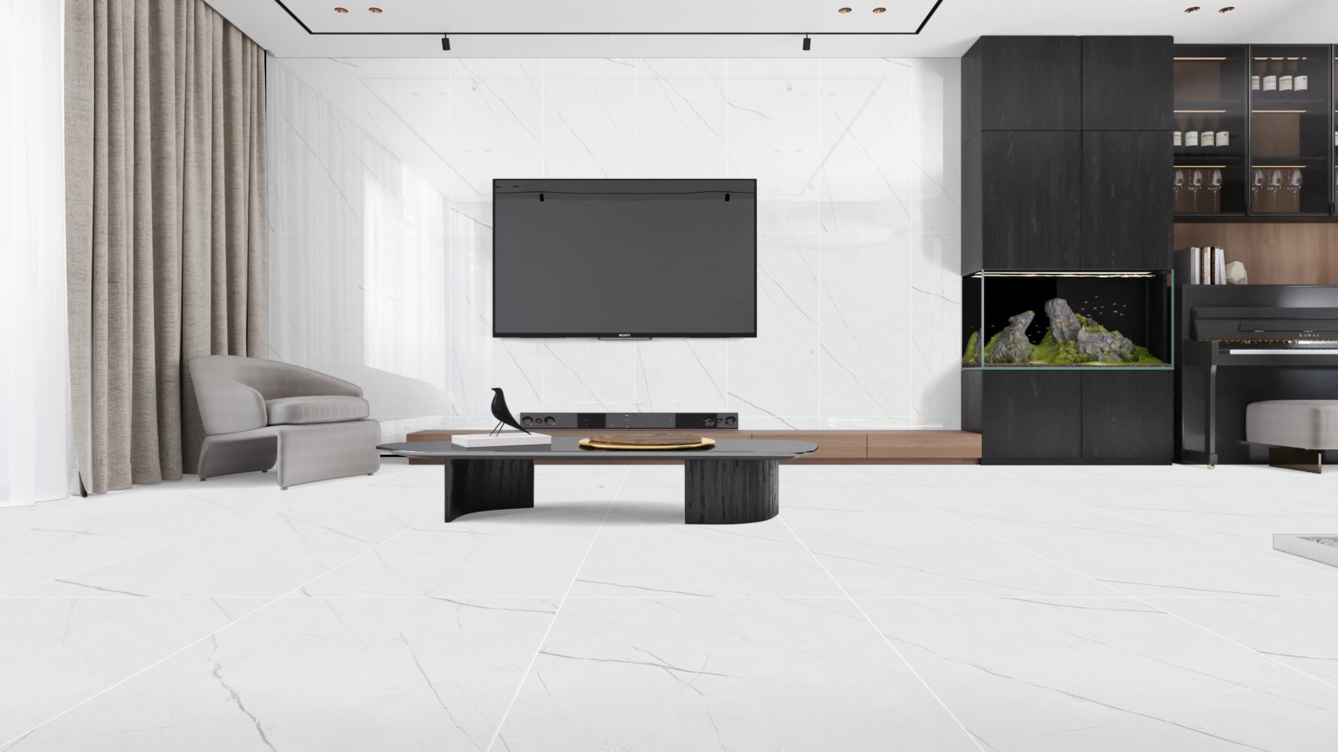 Pietra White 60x120 Ректифицированный керамогранит - Серия Elegance