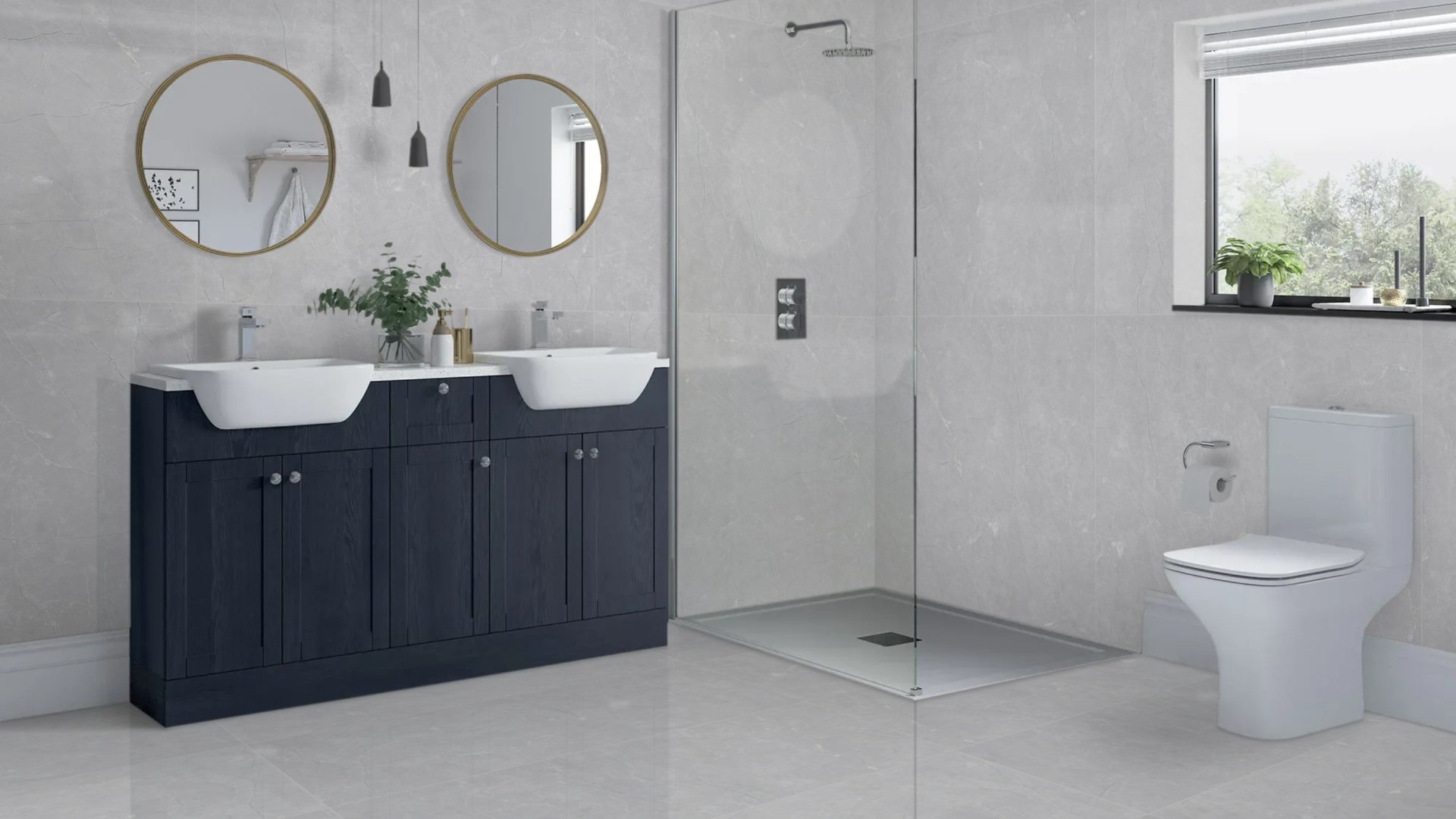 Pulpis Light Grey 60x120 Full Lappato Rektifiyeli Porselen Seramik