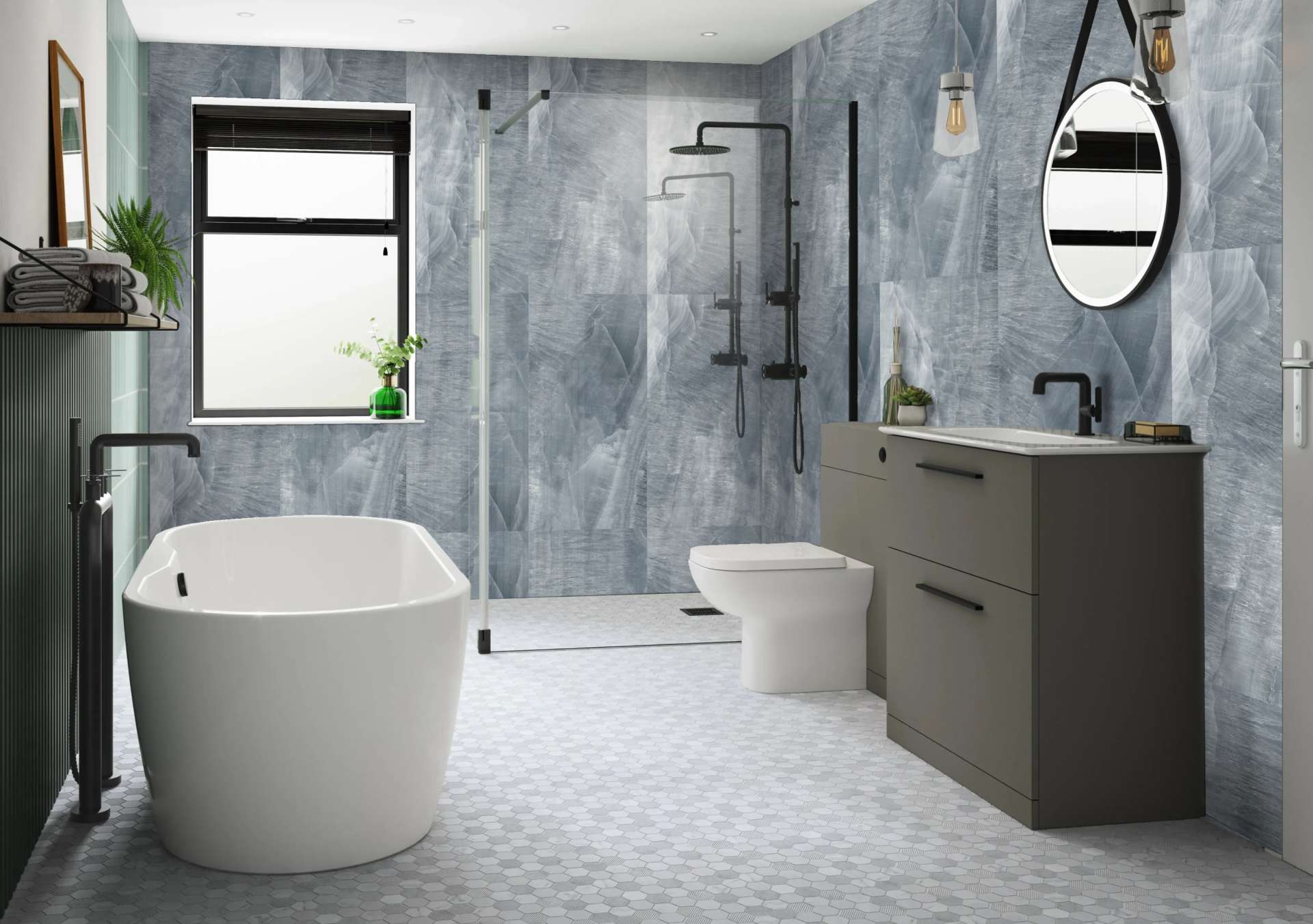 Cerámica de Porcelanato Rainbow Dark 60x120 Full Lappato